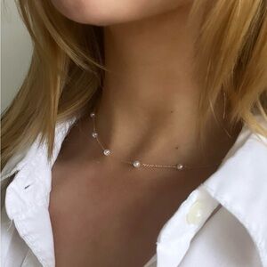 NWT Pearl Gold Chain Choker Necklace